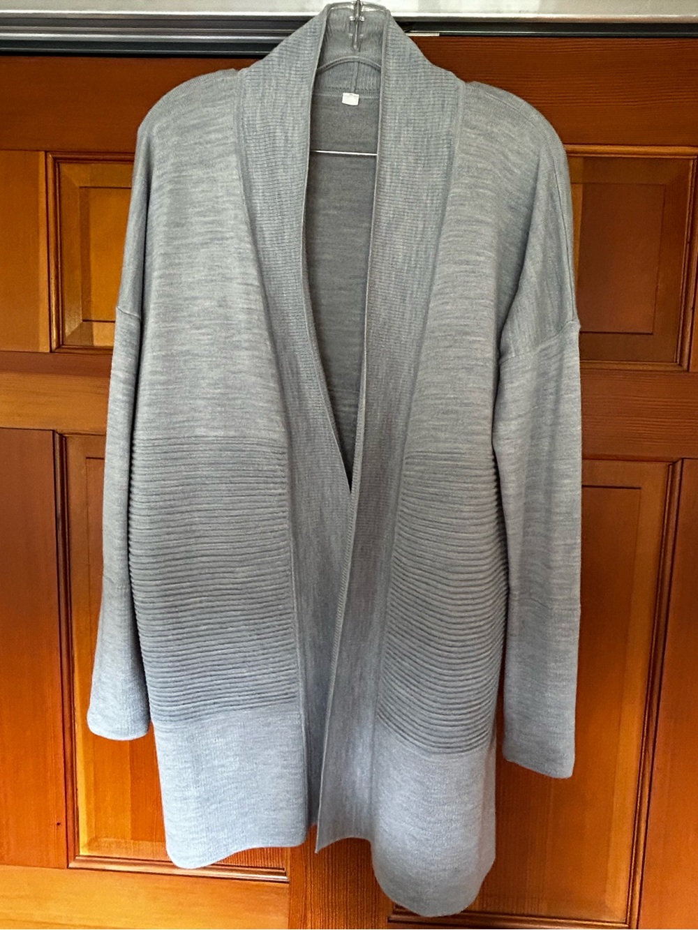 lululemon athletica Light Gray Open-Front Knit Cardigan